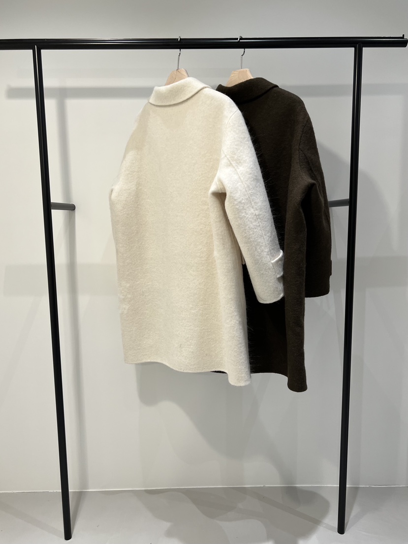 CLAFO韓國直郵㊣女士新品休閑人氣時尚職業熱賣中長款大衣羊駝CLAFO中長款大衣