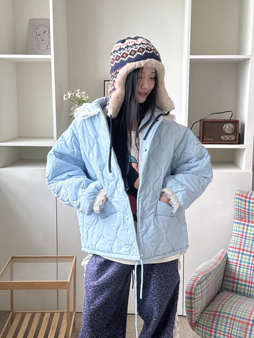 DE LINE東大門㊣實拍女士新品熱賣職業25秋冬人氣夾克羊毛DE LINE夾克圖色1