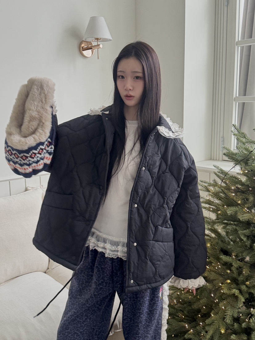 DE LINE東大門㊣實拍女士新品熱賣職業25秋冬人氣夾克羊毛DE LINE夾克圖色4