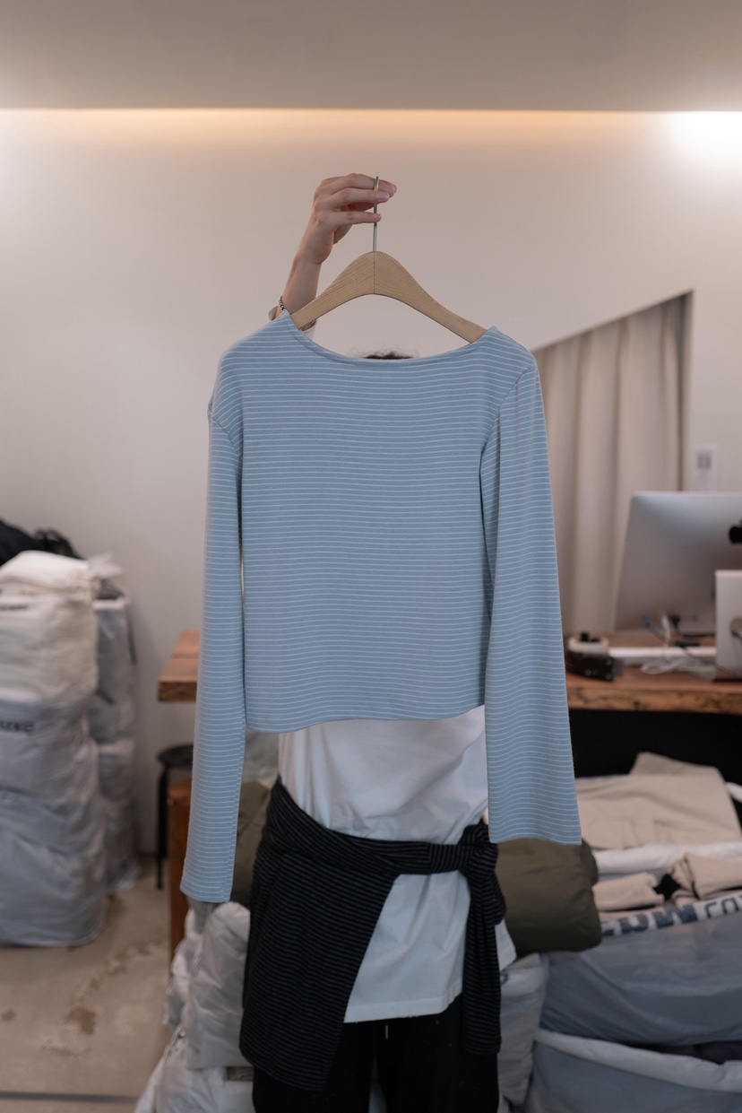 FRIC韓國直郵㊣女裝新款時尚職業25秋冬熱賣休閑推薦長袖T恤絨FRIC長袖T恤圖色3