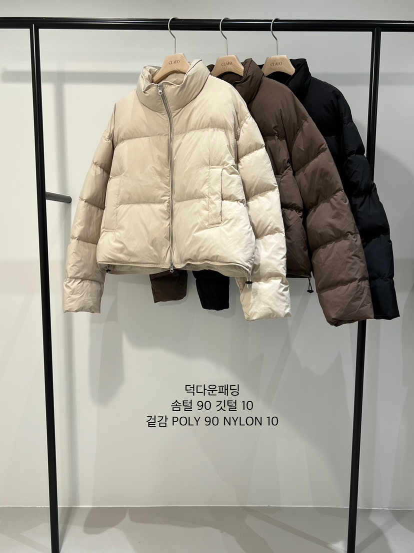 CLAFO東大門㊣代購女裝新品職業25秋冬休閑短款羽絨服填充鴨絨CLAFO短款羽絨服