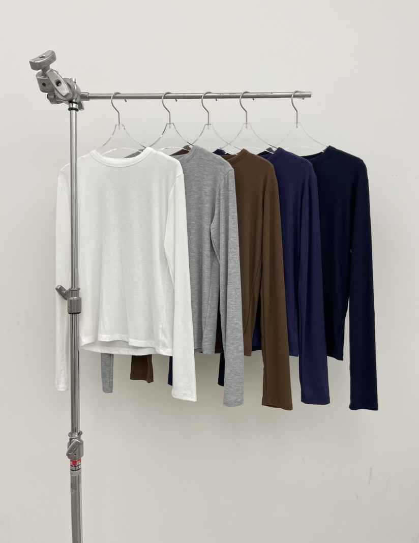 LEESEED-A東大門㊣實拍女裝新款熱賣人氣25秋冬休閑長袖T恤SEeD/LEESEED長袖T恤圖色5左五色