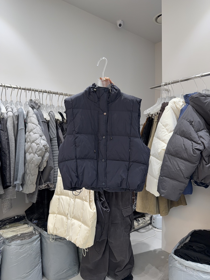 LOOKK東大門㊣直郵女裝新品職業時尚人氣休閑25秋冬馬甲鴨絨LOOKK馬甲圖色2