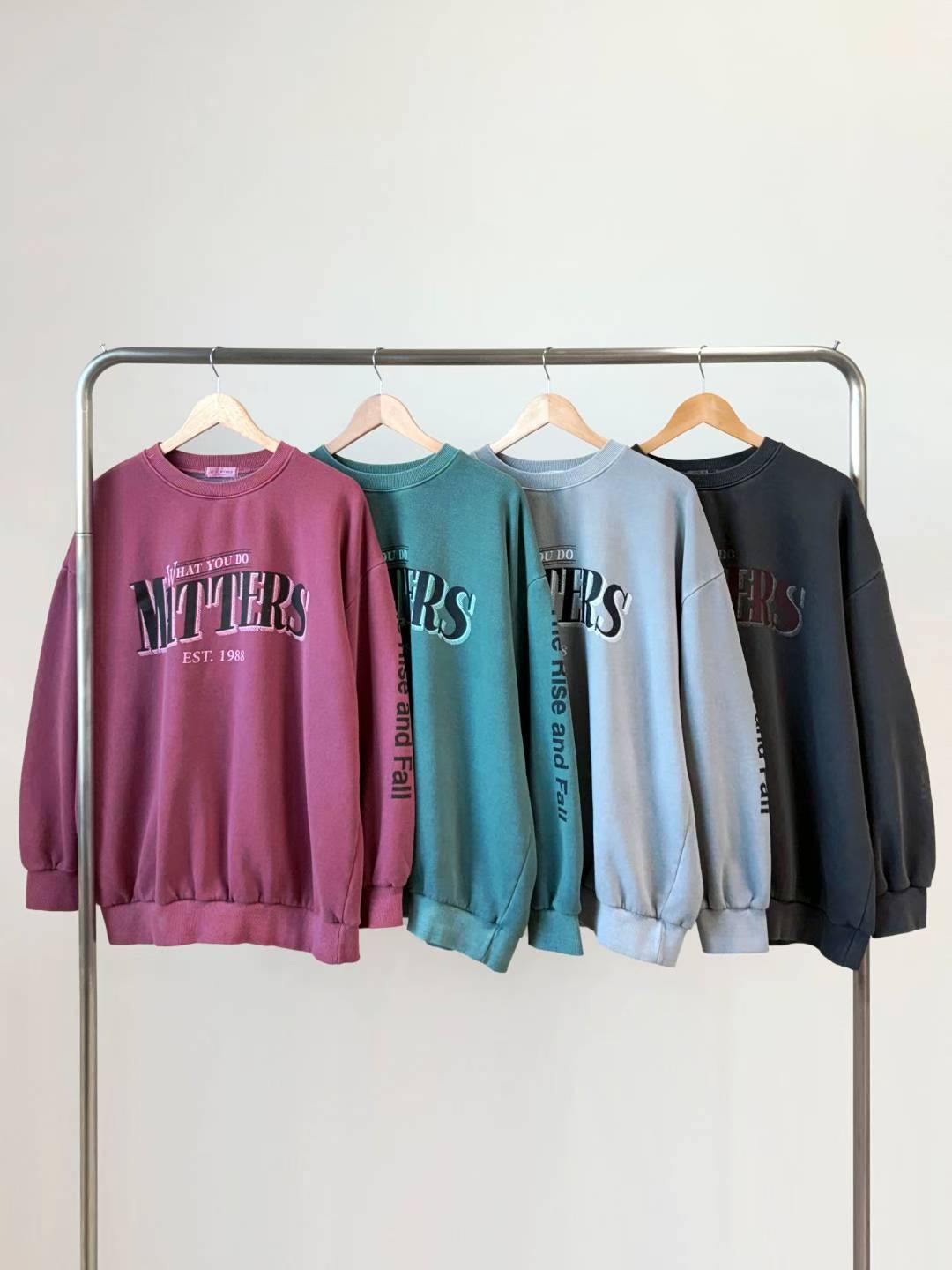 BCLOTHES-비클로스-T韓國代購㊣女裝新款熱賣人氣休閑衛衣B'CLOTHES衛衣圖色4左四色