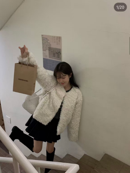 MIELLE-미엘르-OT韓國直郵㊣女裝新款職業人氣熱賣夾克皮草MIELLE-미엘르-OT夾克