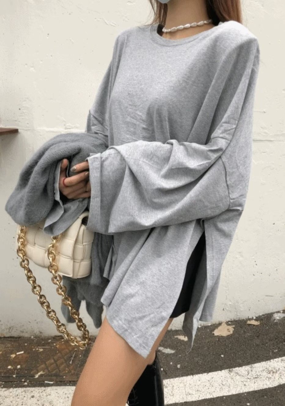 KIKI ROOM東大門㊣直郵女裝新品時尚真品推薦休閑熱賣長袖T恤KIKI ROOM長袖T恤圖色2