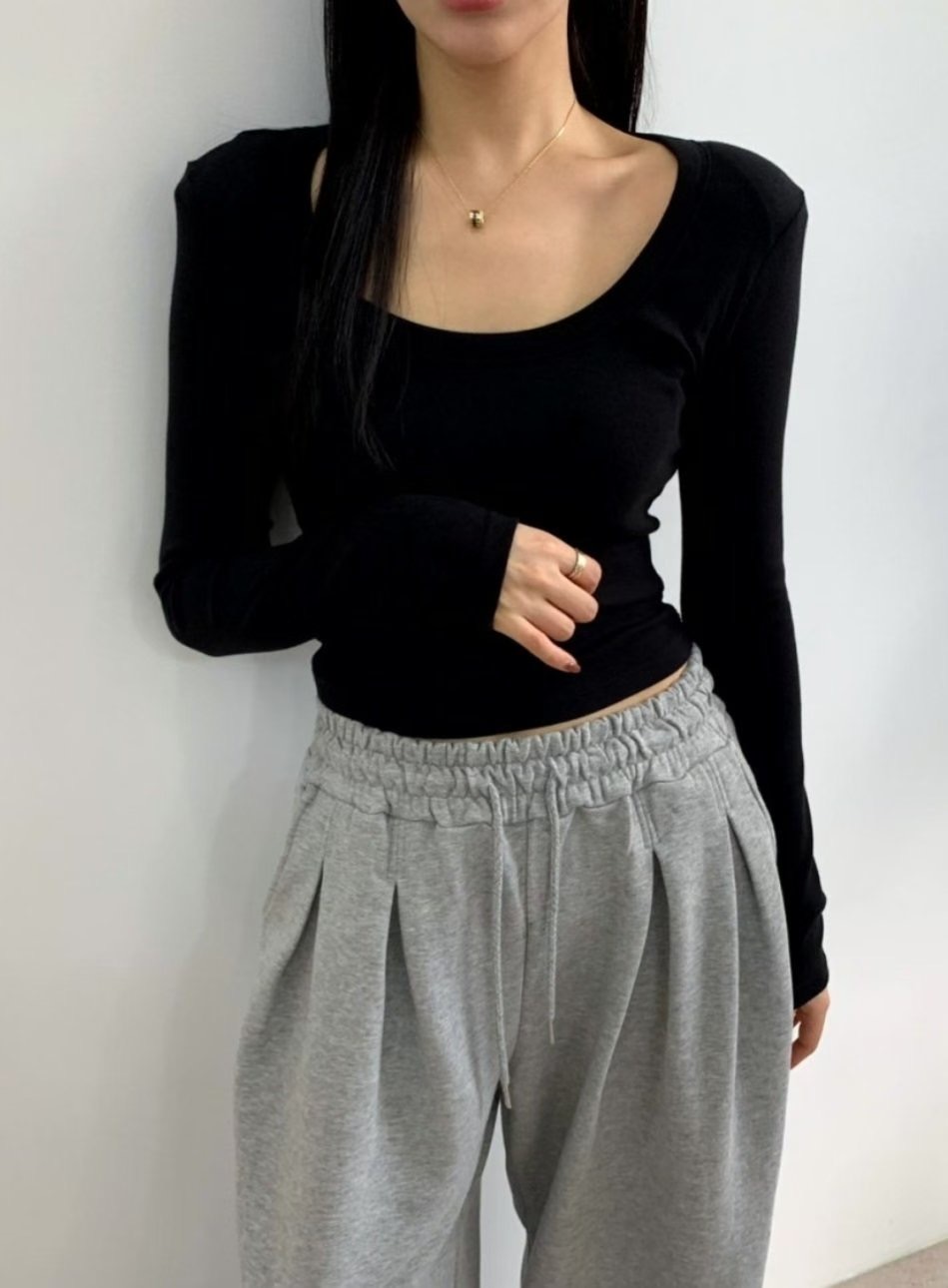 KIKI ROOM韓國代購㊣女士新款推薦職業真品休閑25秋冬長袖T恤KIKI ROOM長袖T恤圖色3