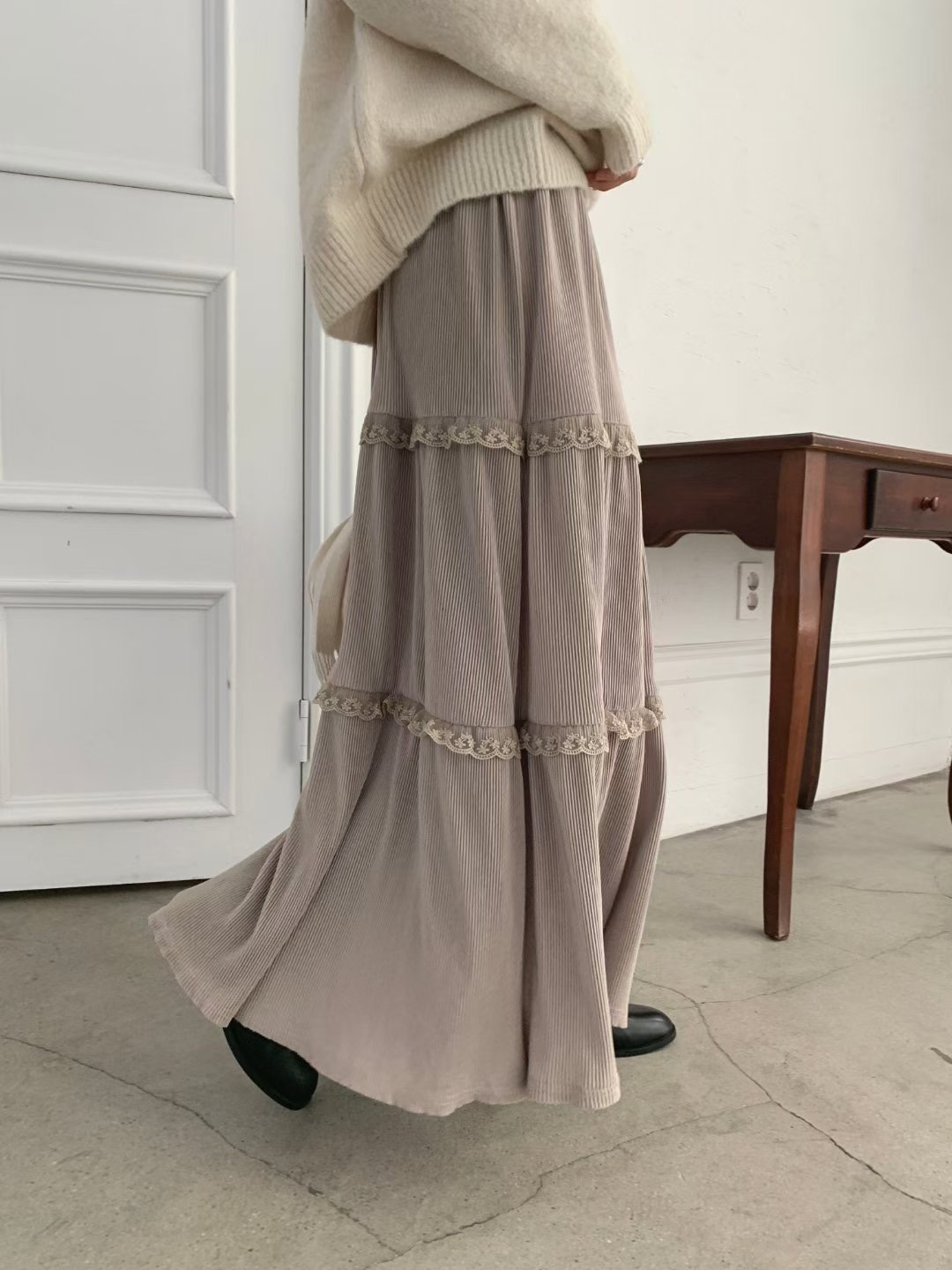 HAPER東大門㊣實拍女裝新品熱賣休閑職業推薦25秋冬真品長裙HAPER長裙