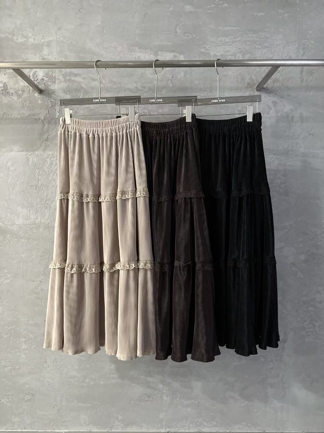 HAPER東大門㊣實拍女裝新品熱賣休閑職業推薦25秋冬真品長裙HAPER長裙圖色2左二色