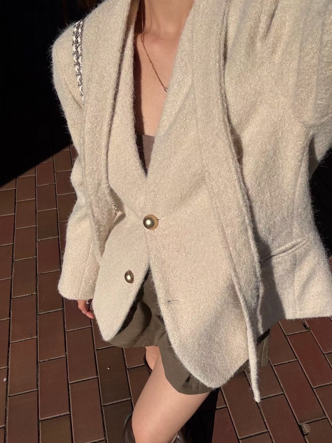 HAPER東大門㊣直郵女士新品人氣推薦時尚熱賣25秋冬短款大衣HAPER短款大衣圖色1