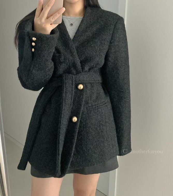 HAPER東大門㊣直郵女士新品人氣推薦時尚熱賣25秋冬短款大衣HAPER短款大衣圖色2