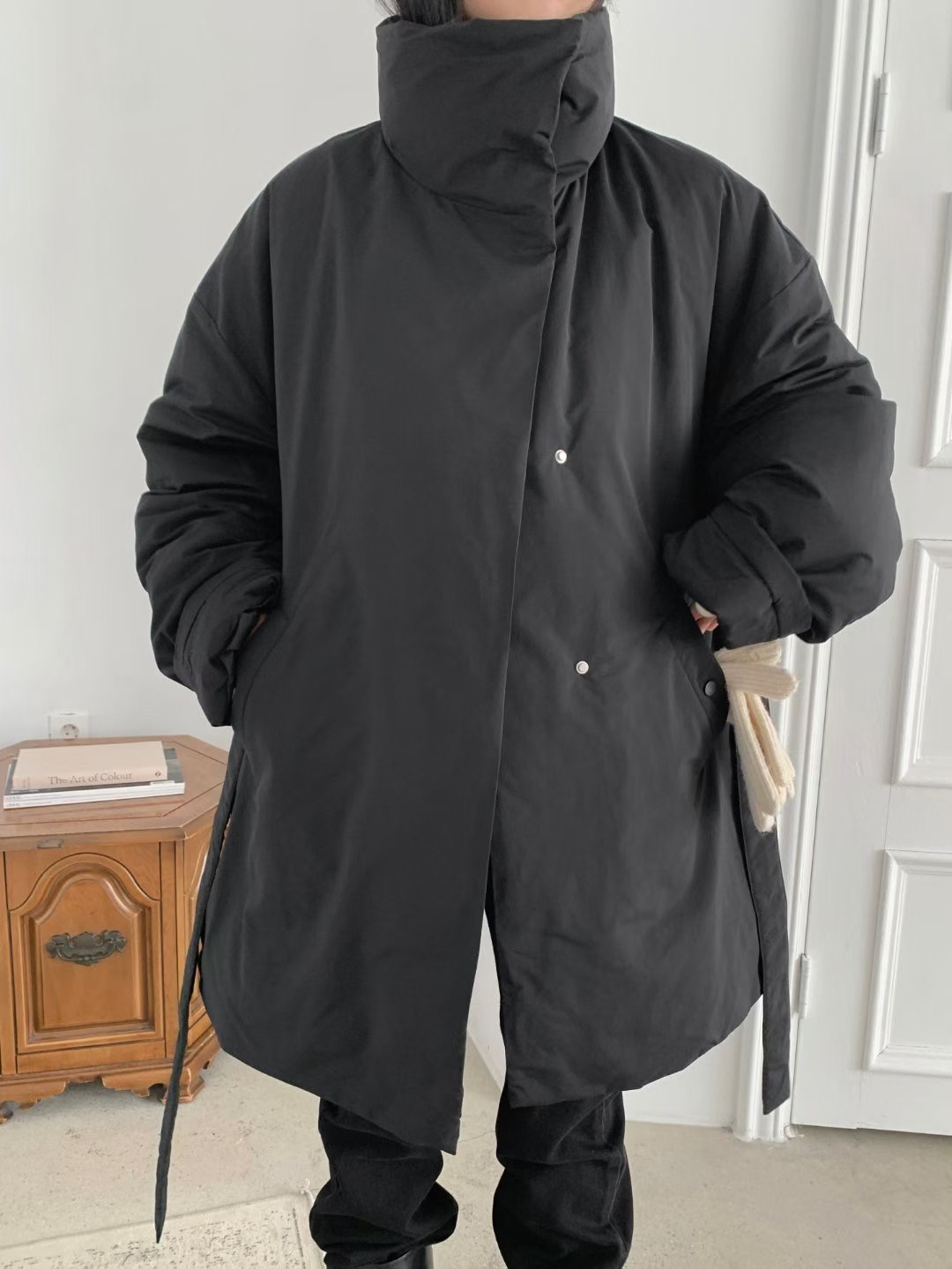 HAPER東大門㊣直郵女士新款休閑真品熱賣推薦職業時尚長款棉服HAPER長款棉服圖色2