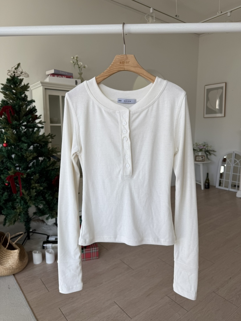 SOLAR韓國代購㊣女裝新款25秋冬人氣職業休閑推薦長袖T恤長款SOLAR長袖T恤圖色2