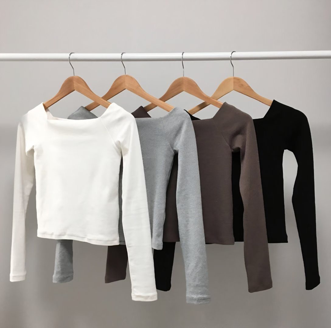 KIKI ROOM東大門㊣代購女裝新品休閑25秋冬熱賣職業長袖T恤KIKI ROOM長袖T恤圖色4左四色