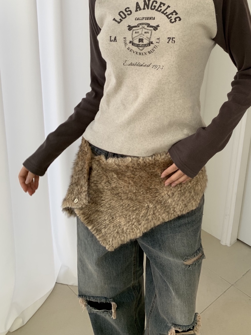 SUNDER MARKET東大門㊣直郵女裝新品職業25秋冬休閑長袖T恤SUNDER MARKET長袖T恤