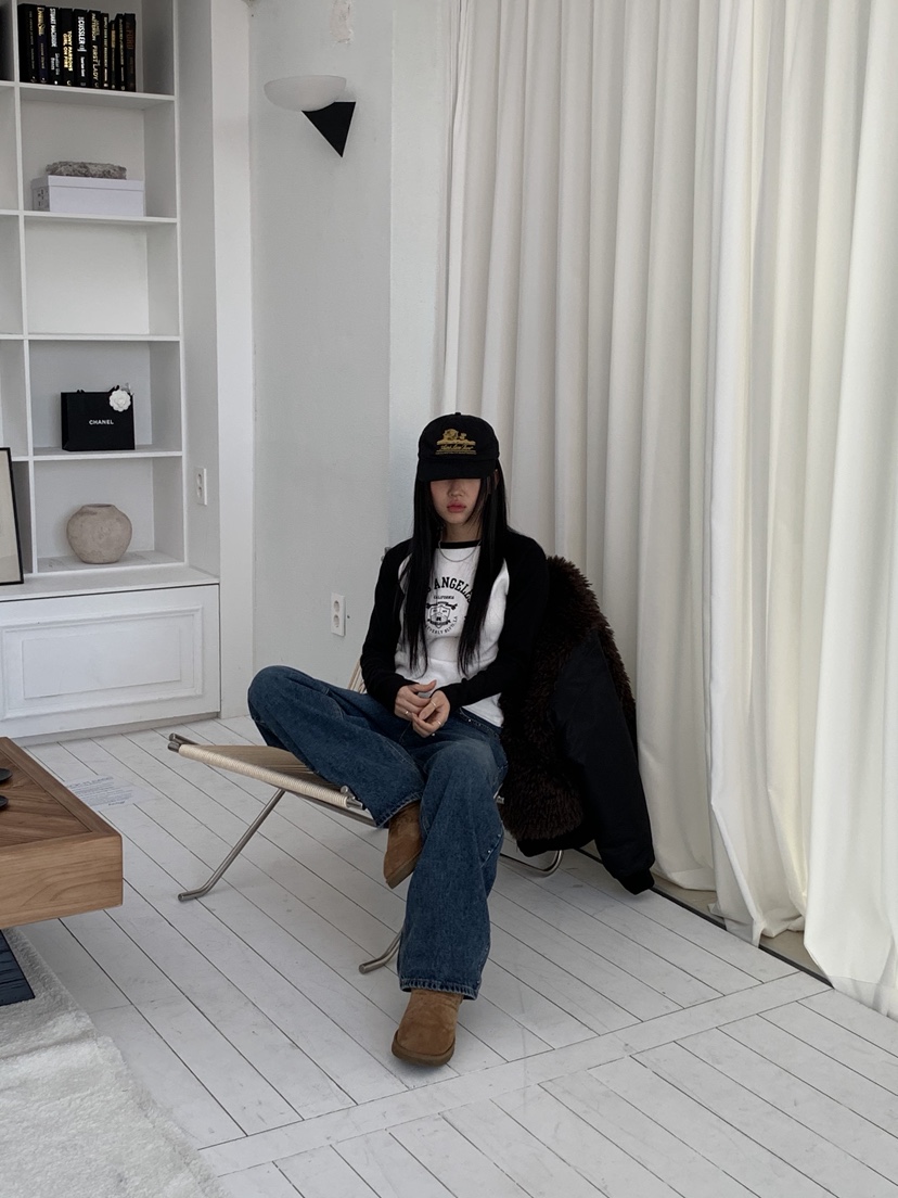 SUNDER MARKET東大門㊣直郵女裝新品職業25秋冬休閑長袖T恤SUNDER MARKET長袖T恤