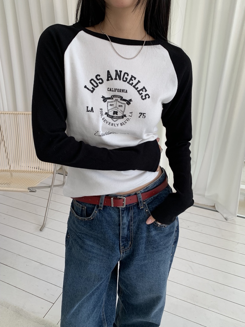 SUNDER MARKET東大門㊣直郵女裝新品職業25秋冬休閑長袖T恤SUNDER MARKET長袖T恤圖色3