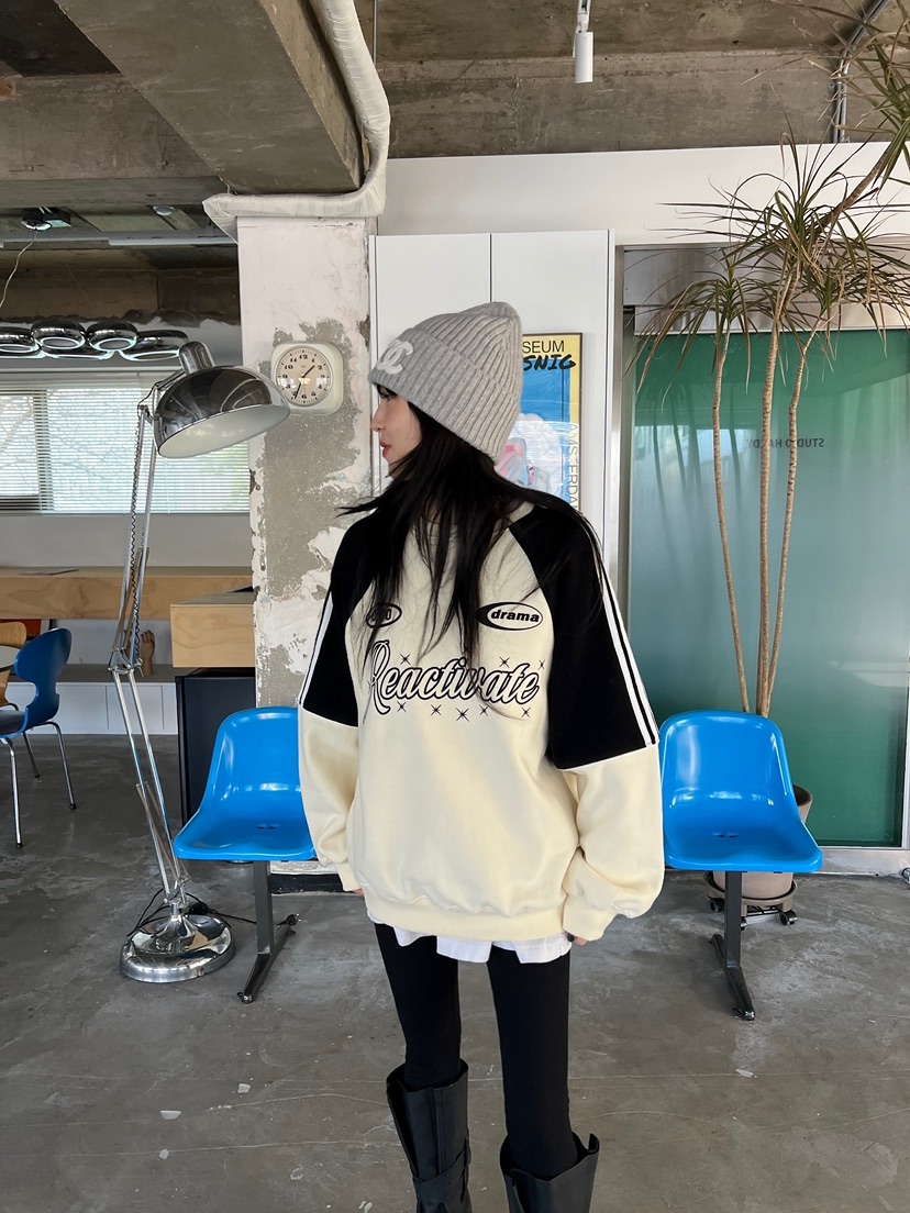 SOLAR韓國直郵㊣女士新款時尚休閑熱賣25秋冬職業人氣衛衣羊毛SOLAR衛衣