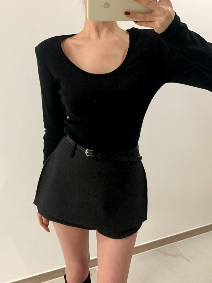 KIKI ROOM韓國代購㊣女士新品職業推薦熱賣休閑25秋冬長袖T恤KIKI ROOM長袖T恤