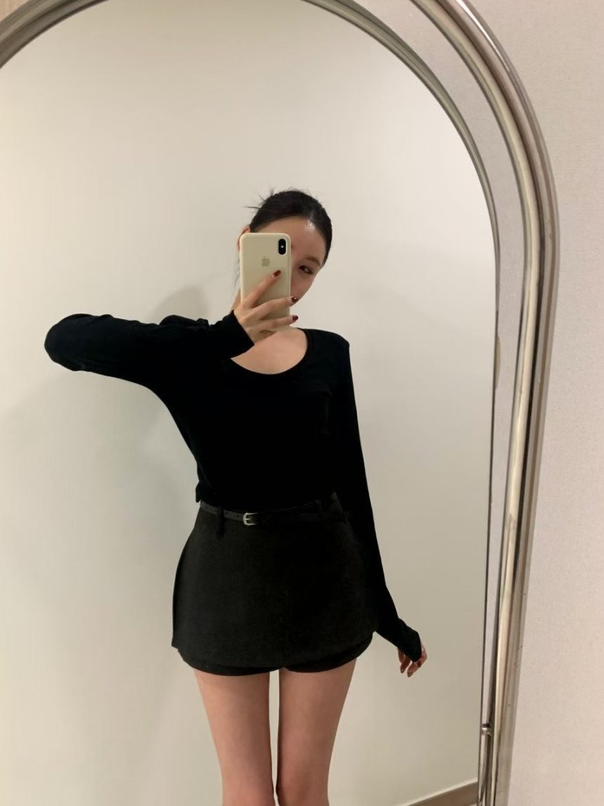 KIKI ROOM韓國代購㊣女士新品職業推薦熱賣休閑25秋冬長袖T恤KIKI ROOM長袖T恤圖色2