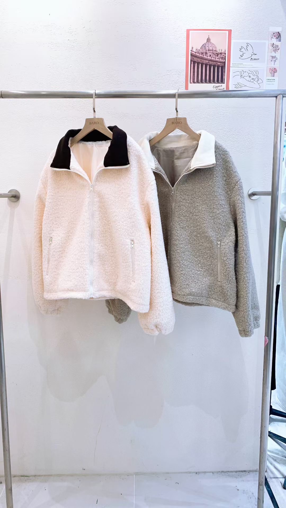 BARO東大門㊣代購女士新品推薦職業25秋冬人氣熱賣夾克羊毛BARO夾克
