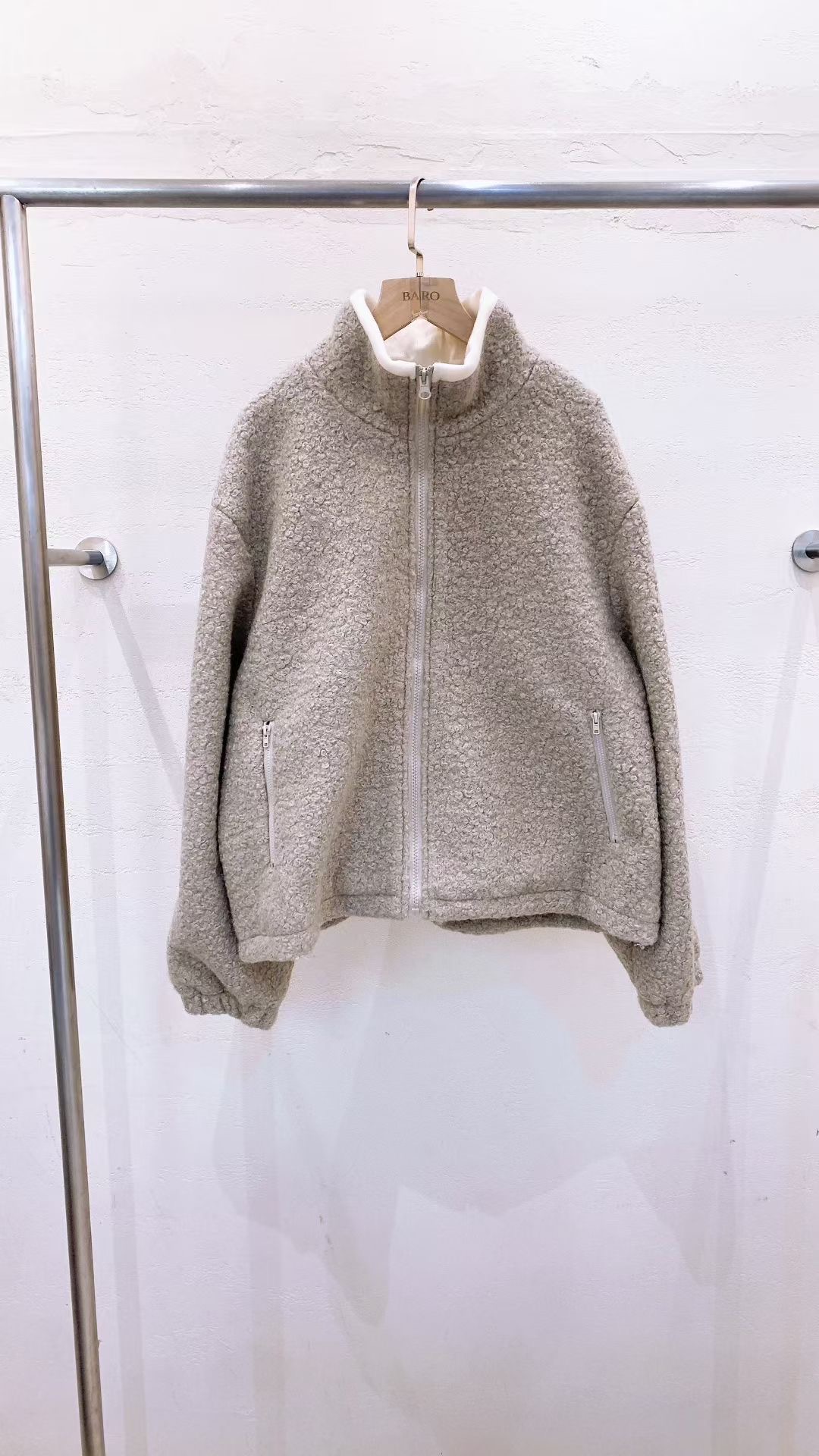 BARO東大門㊣代購女士新品推薦職業25秋冬人氣熱賣夾克羊毛BARO夾克圖色1