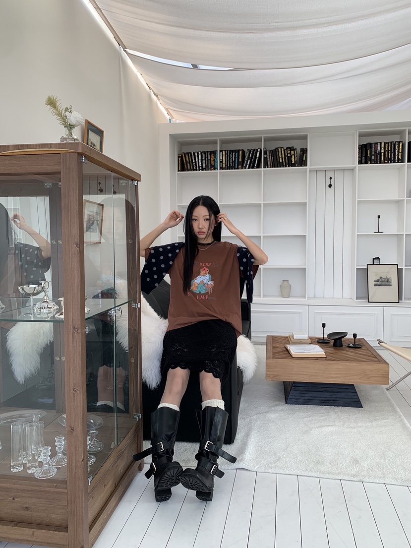 SUNDER MARKET東大門㊣代購女士新款休閑熱賣推薦25秋冬T恤SUNDER MARKETT恤