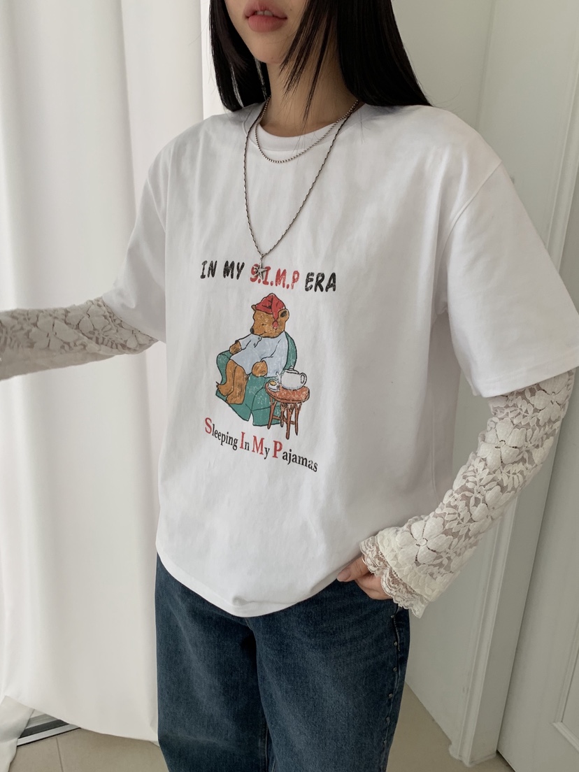 SUNDER MARKET東大門㊣代購女士新款休閑熱賣推薦25秋冬T恤SUNDER MARKETT恤圖色3