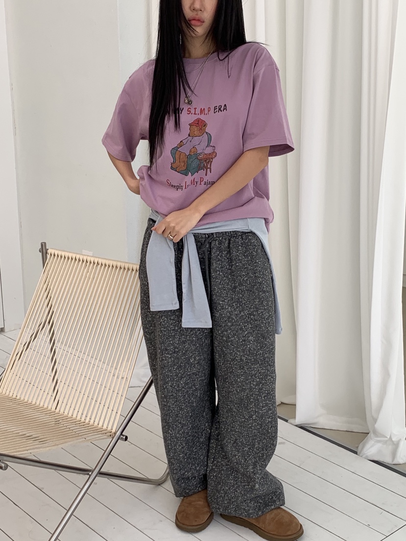 SUNDER MARKET東大門㊣代購女士新款休閑熱賣推薦25秋冬T恤SUNDER MARKETT恤圖色4