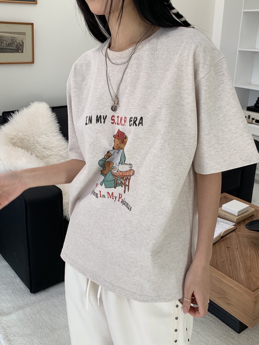 SUNDER MARKET東大門㊣代購女士新款休閑熱賣推薦25秋冬T恤SUNDER MARKETT恤圖色5