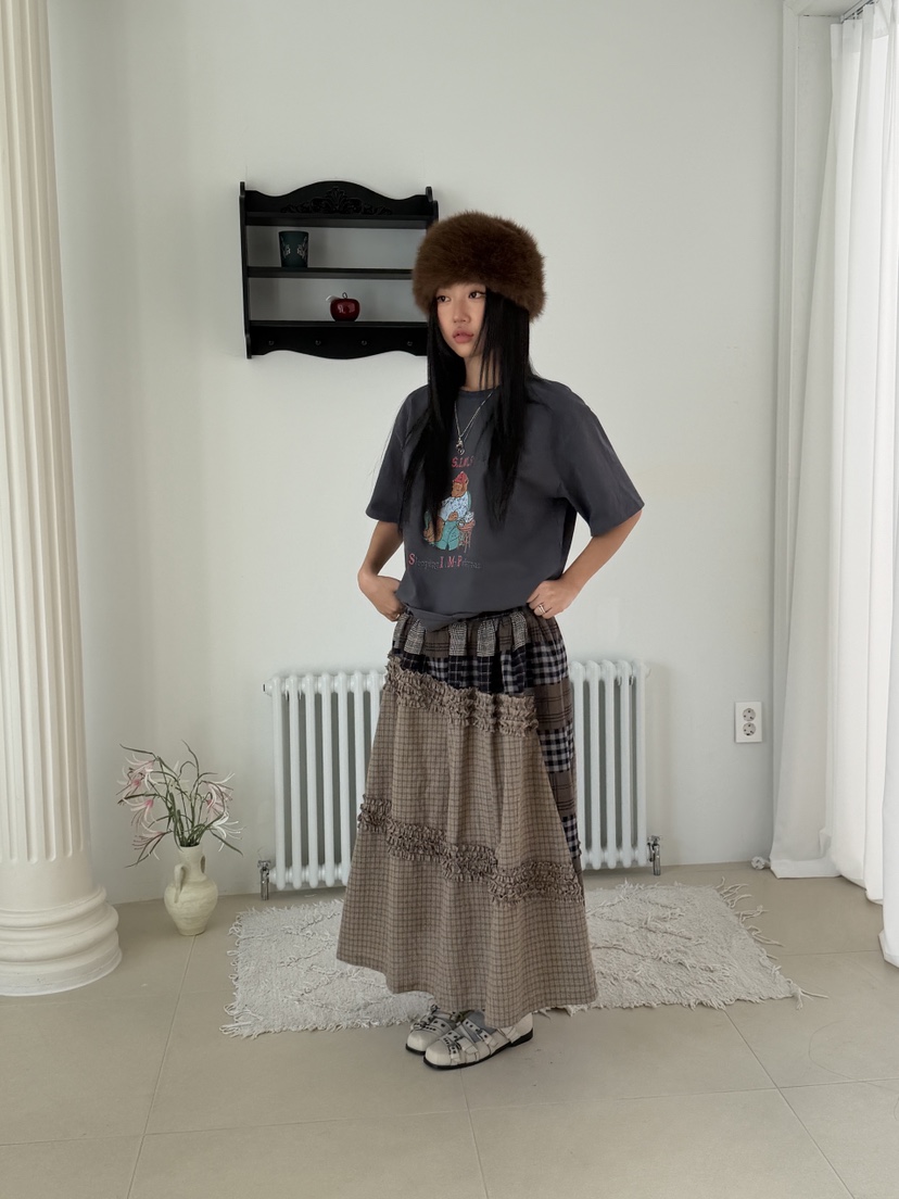 SUNDER MARKET韓國直郵㊣女裝新品熱賣職業25秋冬真品長裙SUNDER MARKET長裙