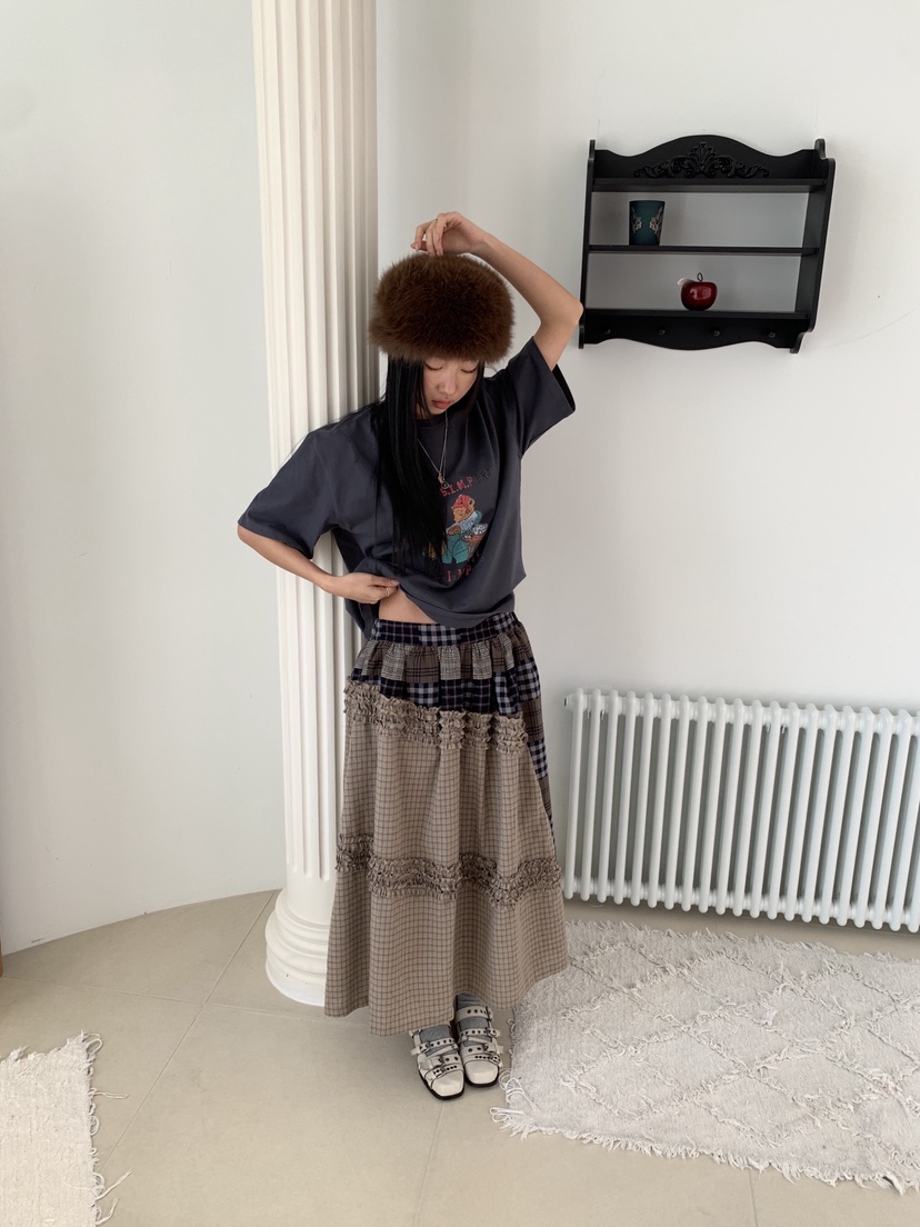 SUNDER MARKET韓國直郵㊣女裝新品熱賣職業25秋冬真品長裙SUNDER MARKET長裙