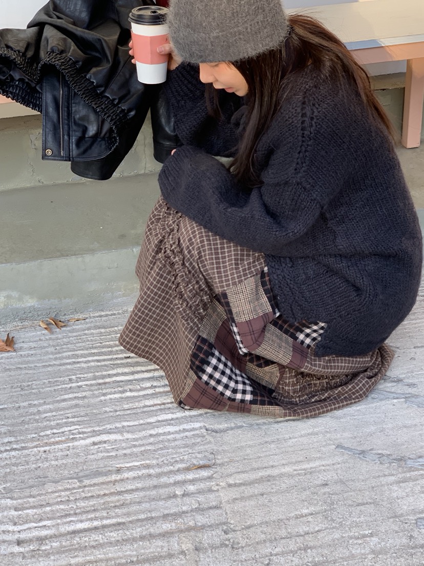 SUNDER MARKET韓國直郵㊣女裝新品熱賣職業25秋冬真品長裙SUNDER MARKET長裙