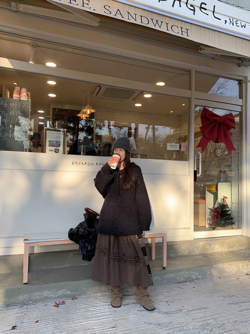 SUNDER MARKET韓國直郵㊣女裝新品熱賣職業25秋冬真品長裙SUNDER MARKET長裙