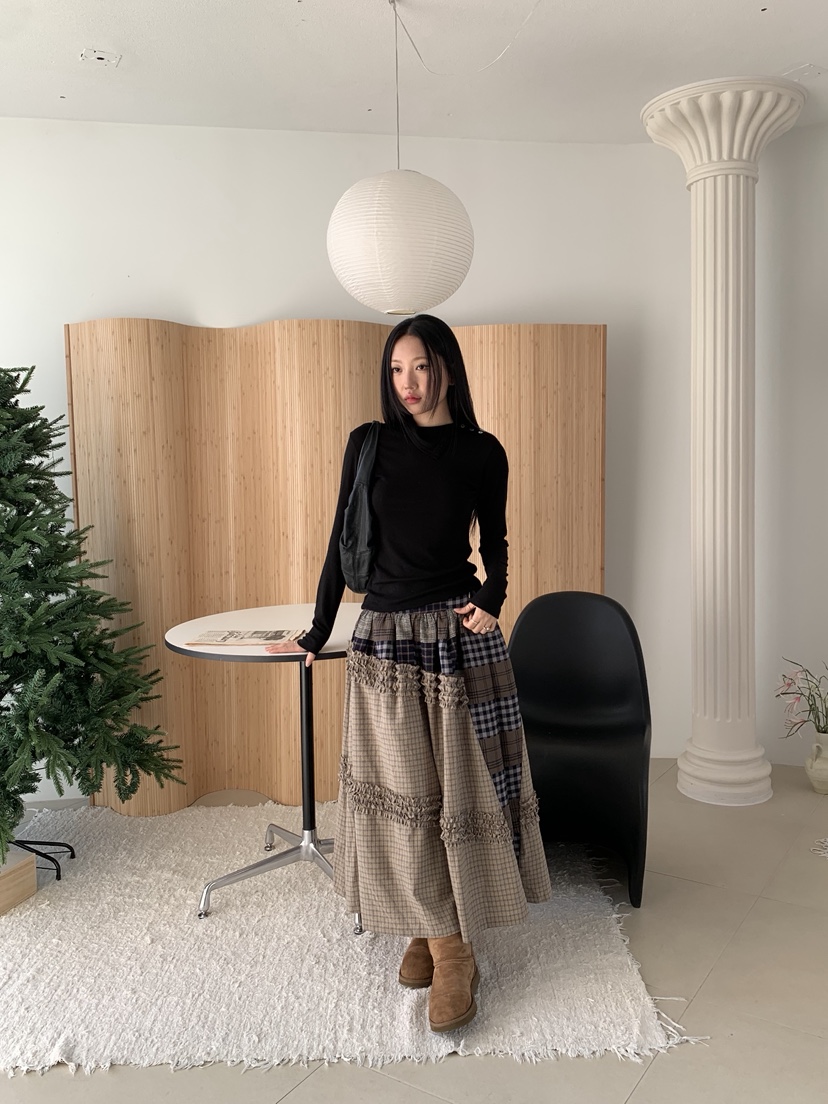 SUNDER MARKET韓國代購㊣女士新款真品推薦長袖T恤羊毛紐扣SUNDER MARKET長袖T恤