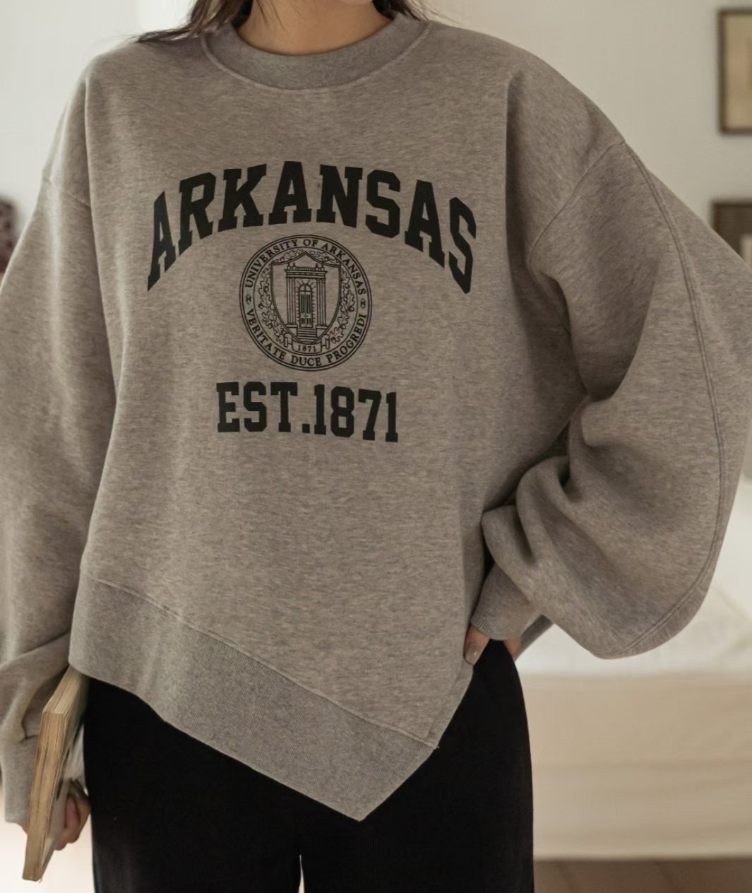 KIKI ROOM韓國直郵㊣女裝新品推薦25秋冬熱賣休閑真品衛衣KIKI ROOM衛衣圖色2