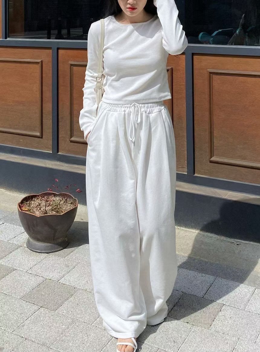 KIKI ROOM東大門㊣代購女裝新品25秋冬真品休閑休閑褲褶裥KIKI ROOM休閑褲圖色1