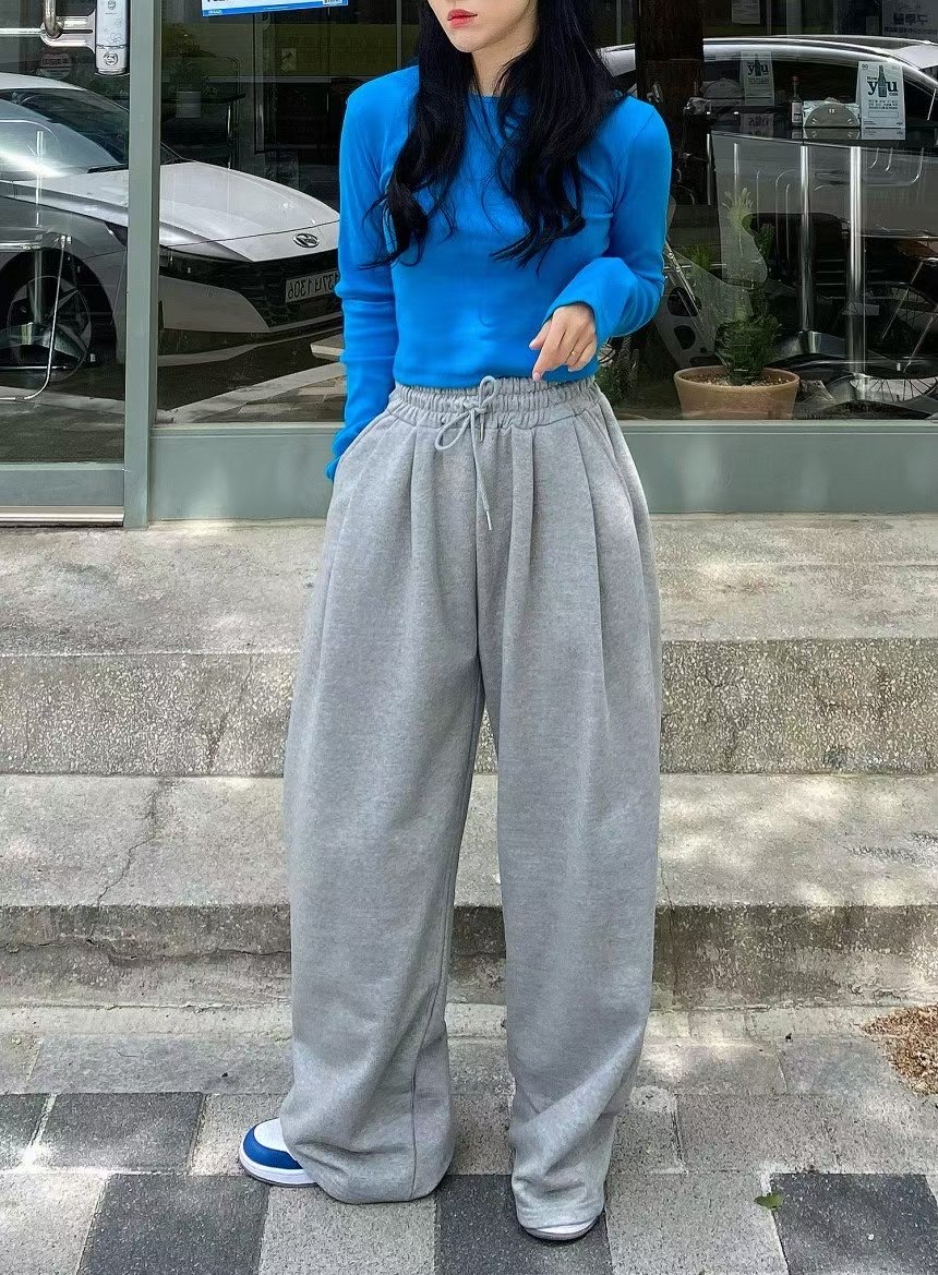 KIKI ROOM東大門㊣代購女裝新品25秋冬真品休閑休閑褲褶裥KIKI ROOM休閑褲圖色2