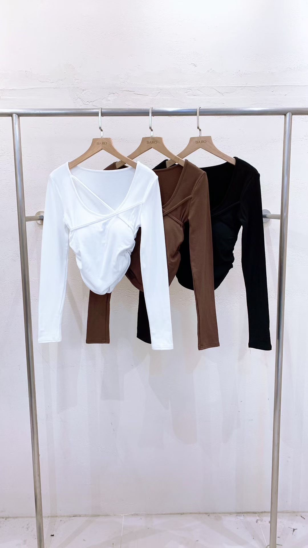 BARO東大門㊣代購女裝新品人氣休閑職業真品25秋冬推薦長袖T恤BARO長袖T恤