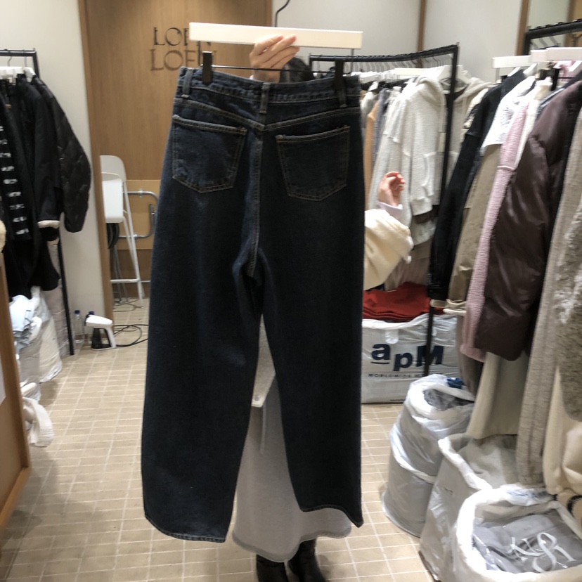 LOFN東大門㊣直郵女裝新款真品職業時尚人氣熱賣牛仔褲拉絨LOFN牛仔褲