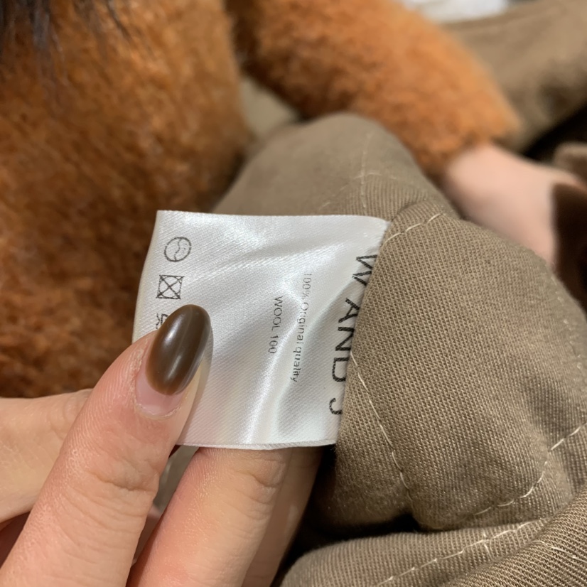 W AND J韓國代購㊣女士新品人氣25秋冬休閑時尚職業短款大衣W AND J短款大衣