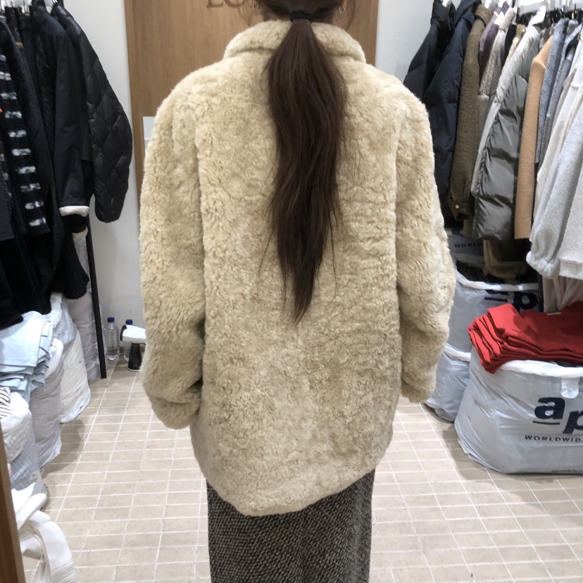 LOFN東大門㊣實拍女裝新款真品人氣推薦休閑25秋冬短款大衣LOFN短款大衣