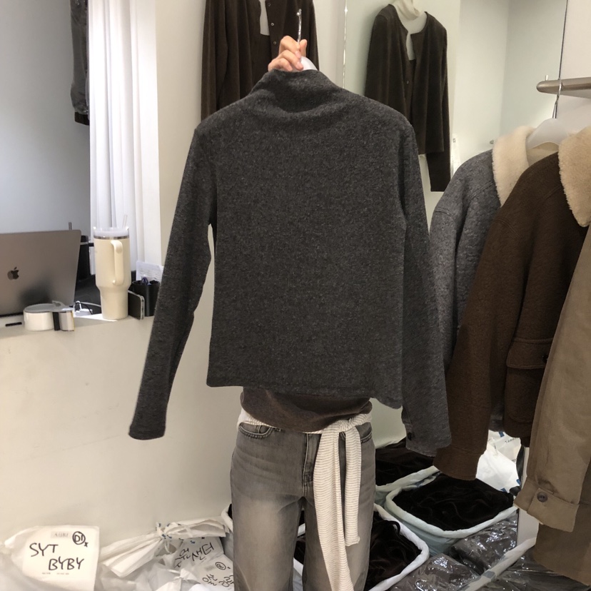 AUBE東大門㊣代購女士新款25秋冬休閑推薦真品熱賣時尚長袖T恤AUBE長袖T恤