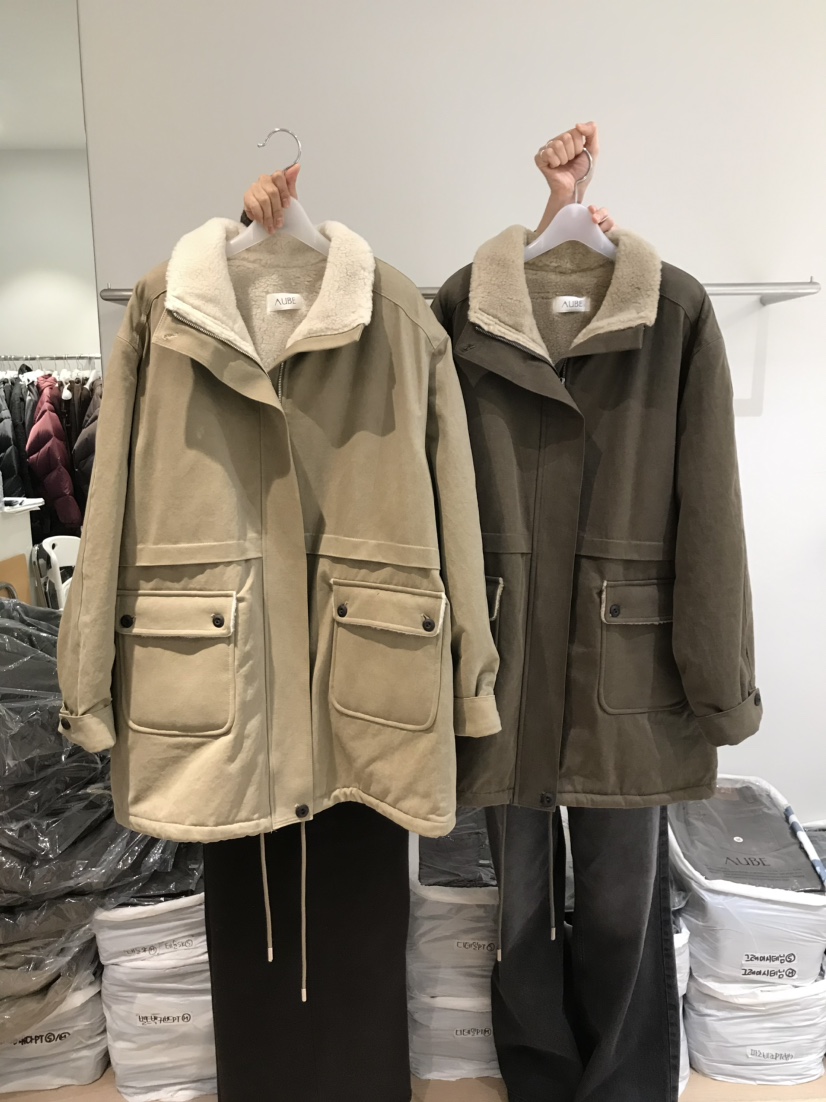 AUBE東大門㊣直郵女裝新款休閑職業熱賣推薦人氣短款大衣羊毛AUBE短款大衣