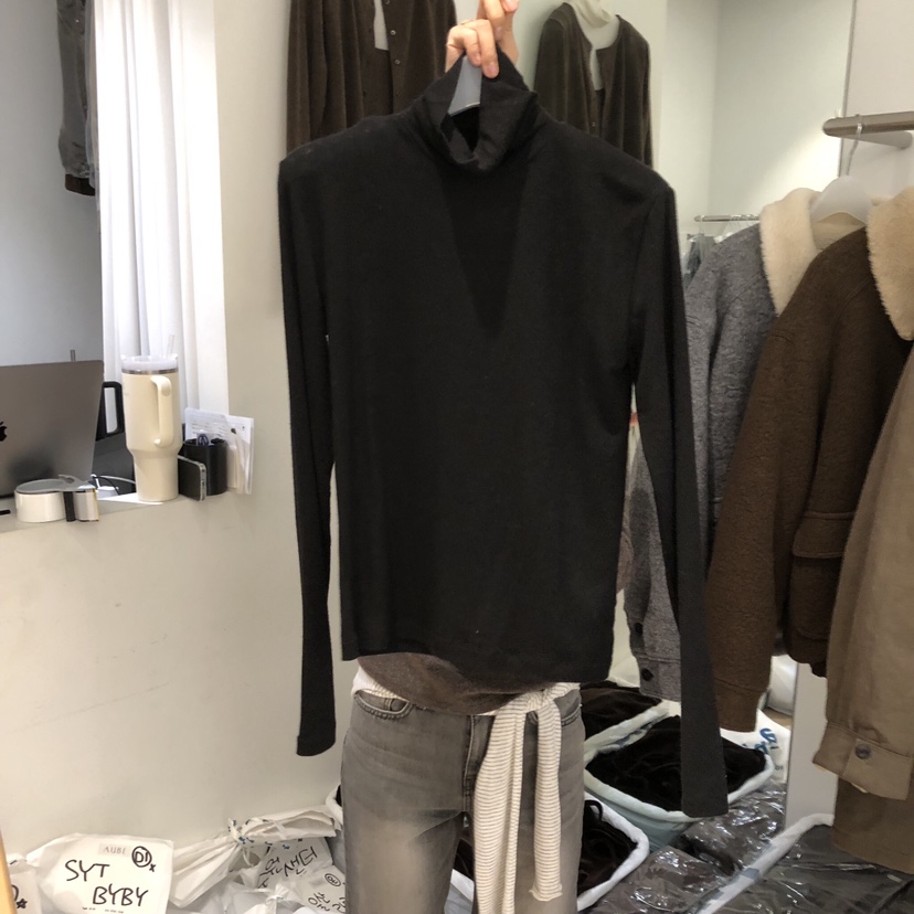 AUBE東大門㊣直郵女裝新款職業真品休閑時尚人氣長袖T恤羊毛AUBE長袖T恤圖色3