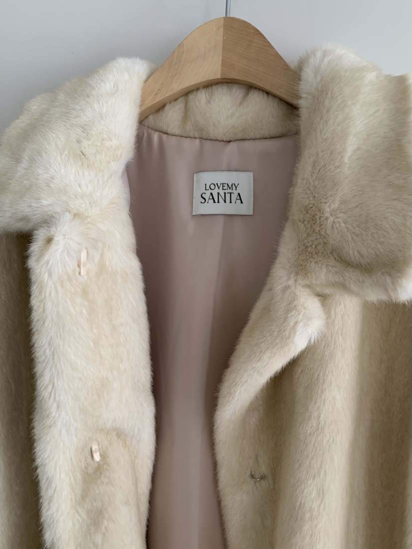 LOVE MY SANTA東大門㊣直郵女裝新品真品職業中長款大衣皮草Santa/LOVE MY SANTA中長款大衣