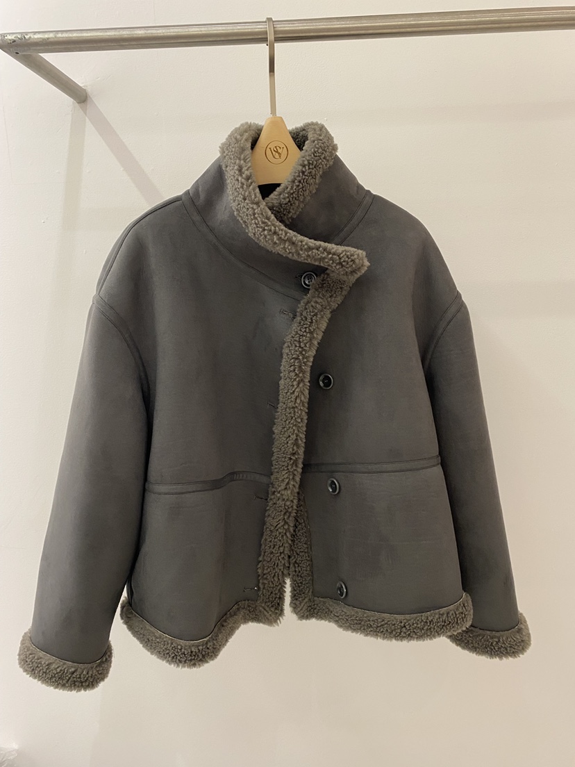 WEAUE SELVAGE東大門㊣實拍女裝新品人氣職業熱賣短款大衣Weave Selvage短款大衣圖色2