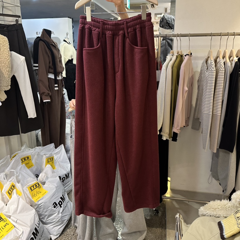 LIL韓國代購㊣女士新品時尚人氣熱賣真品25秋冬推薦休閑褲加絨LIL休閑褲圖色2