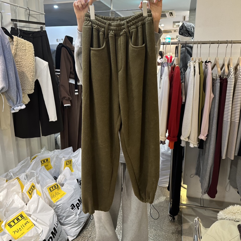 LIL韓國代購㊣女士新品時尚人氣熱賣真品25秋冬推薦休閑褲加絨LIL休閑褲圖色4