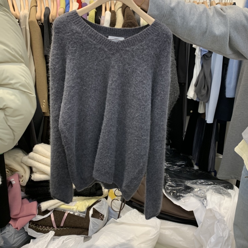 ORRD東大門㊣實拍女裝新款25秋冬人氣時尚推薦真品職業毛衣V領ORRD毛衣圖色3